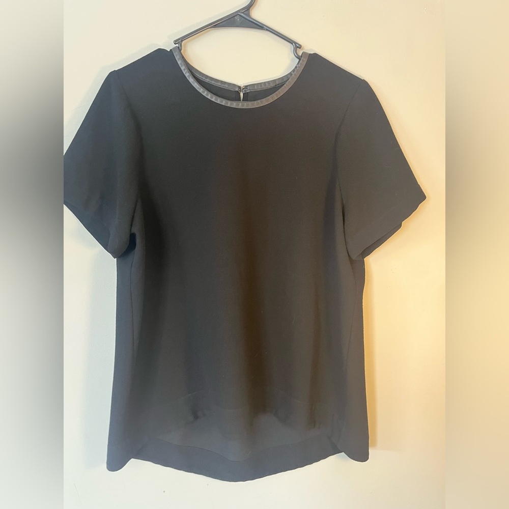 Madewell Elegant Black Short Sleeve Blouse Size Large